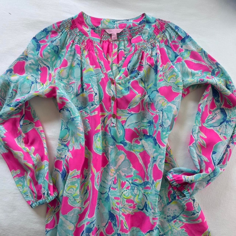Vintage Lilly Pulitzer Elsa top in pattern Lobster in Love. Perfect. Small